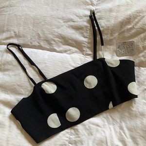 ⚫️ FREE PEOPLE NWT Polka Dot Crop Top
